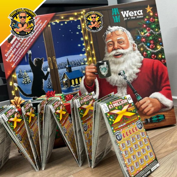 2022 Wera Advent Calendar & 60pk £5 Scratch Cards Power Tool