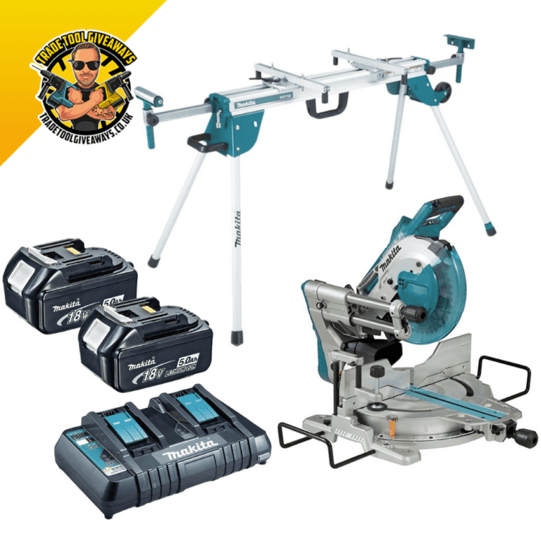 Makita Mitre Saw Twin 18v / 36v Cordless Brushless 260mm + Leg Stand
