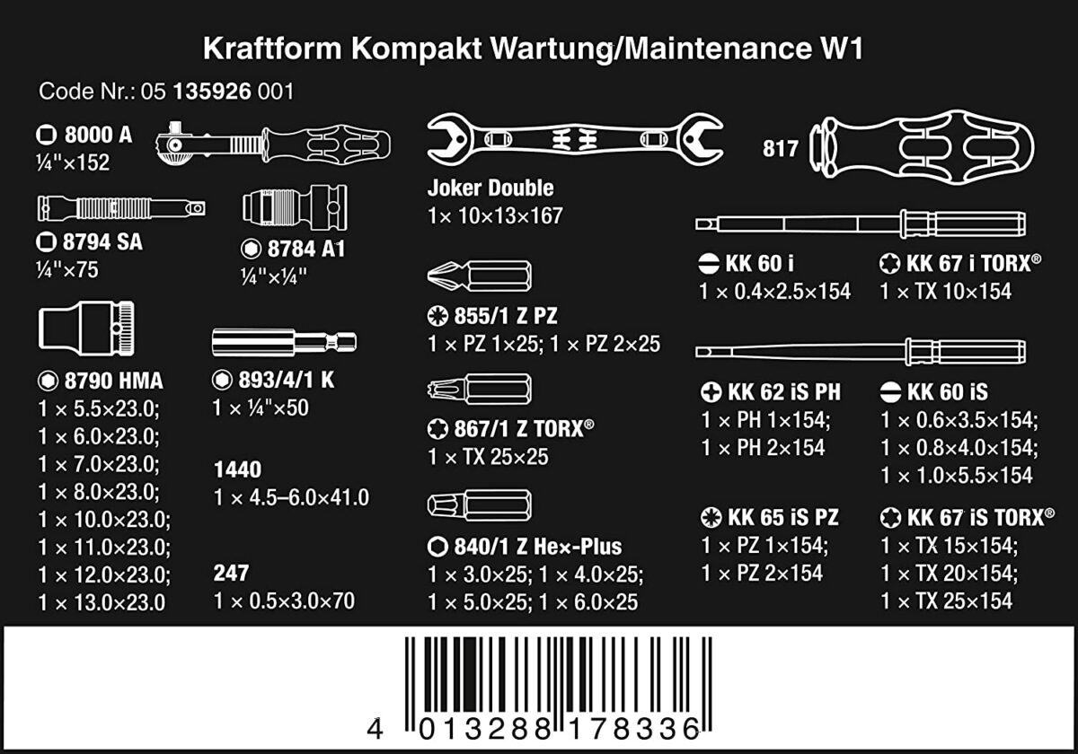Wera Maintenance Kit #4 - Image 2