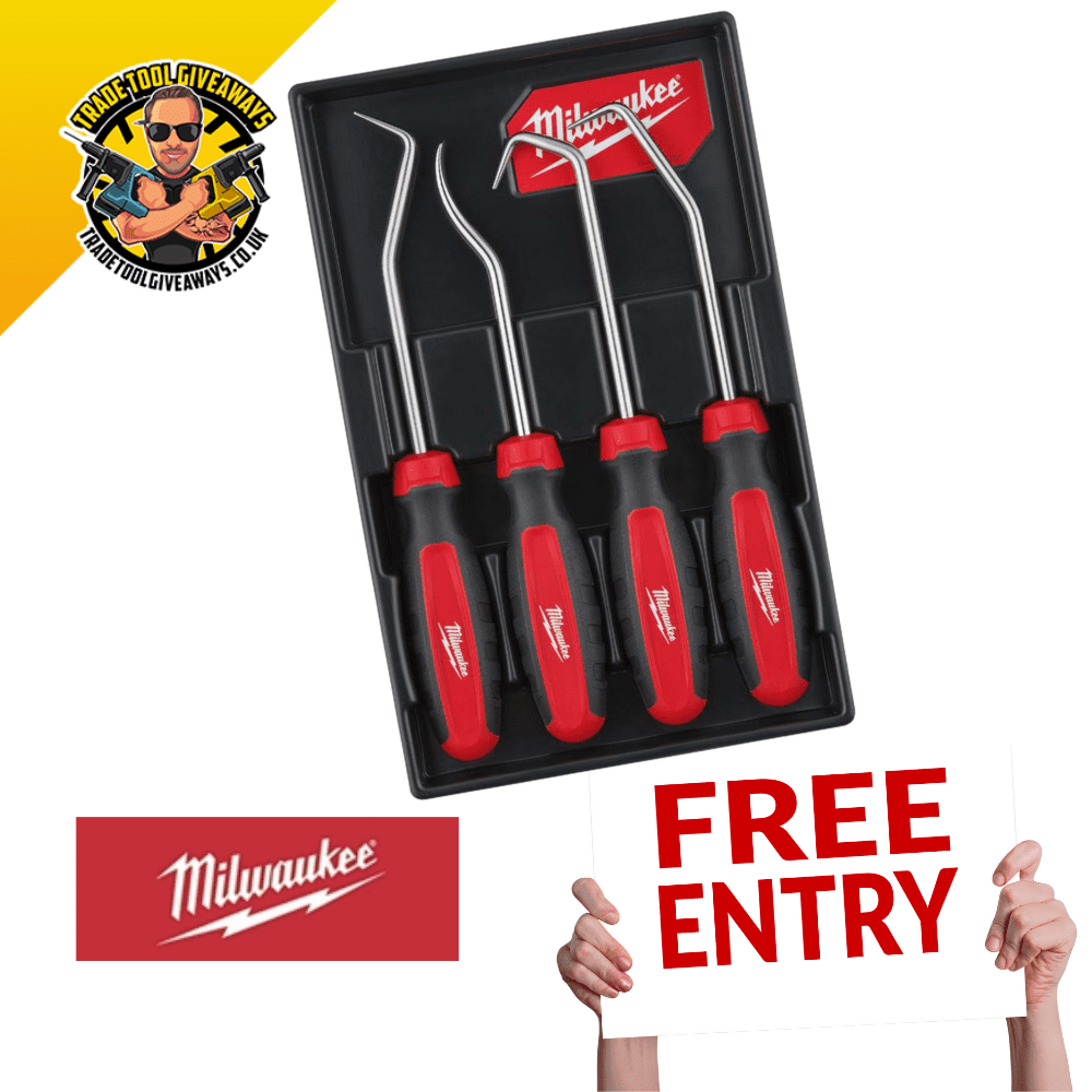 Free - Milwaukee 4pc Heavy Duty Hook and Pick Set - Power Tool