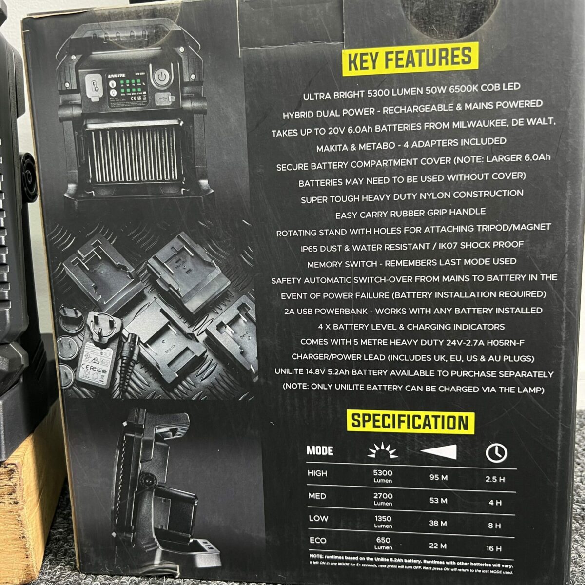 Unilite MTB-5300 Multi Battery Hybrid Work Light #2 - Image 5