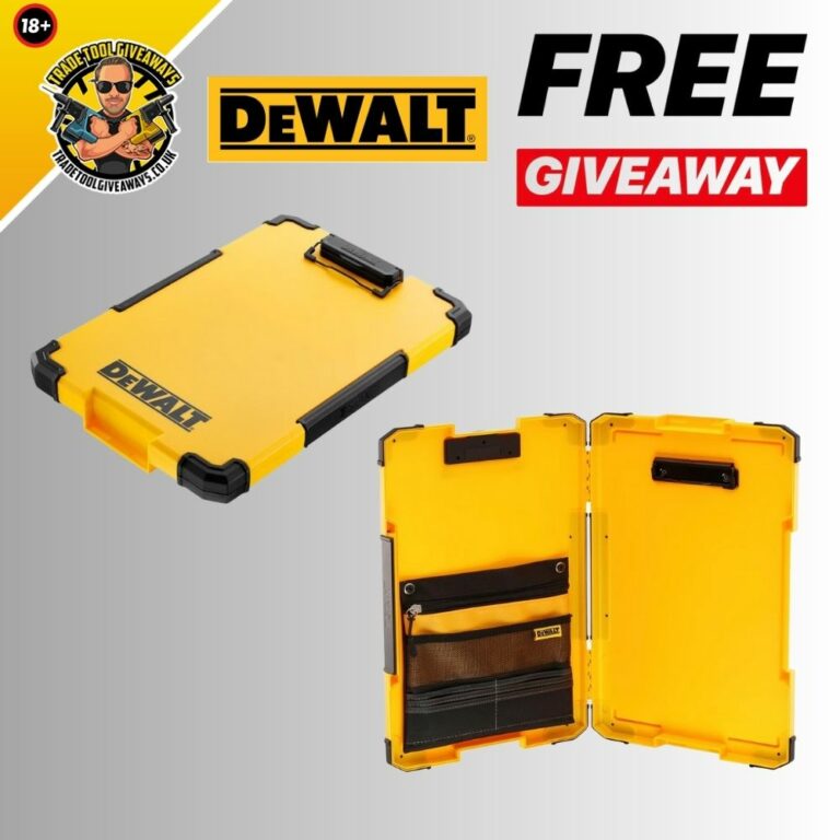 Free Dewalt TSTAK Clipboard Power Tool Competitions Win Vans