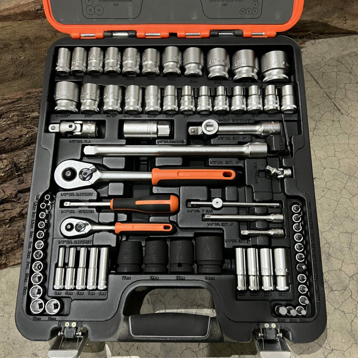 Bahco 77pc - 1/4" & 1/2" Drive Socket Set - Image 3