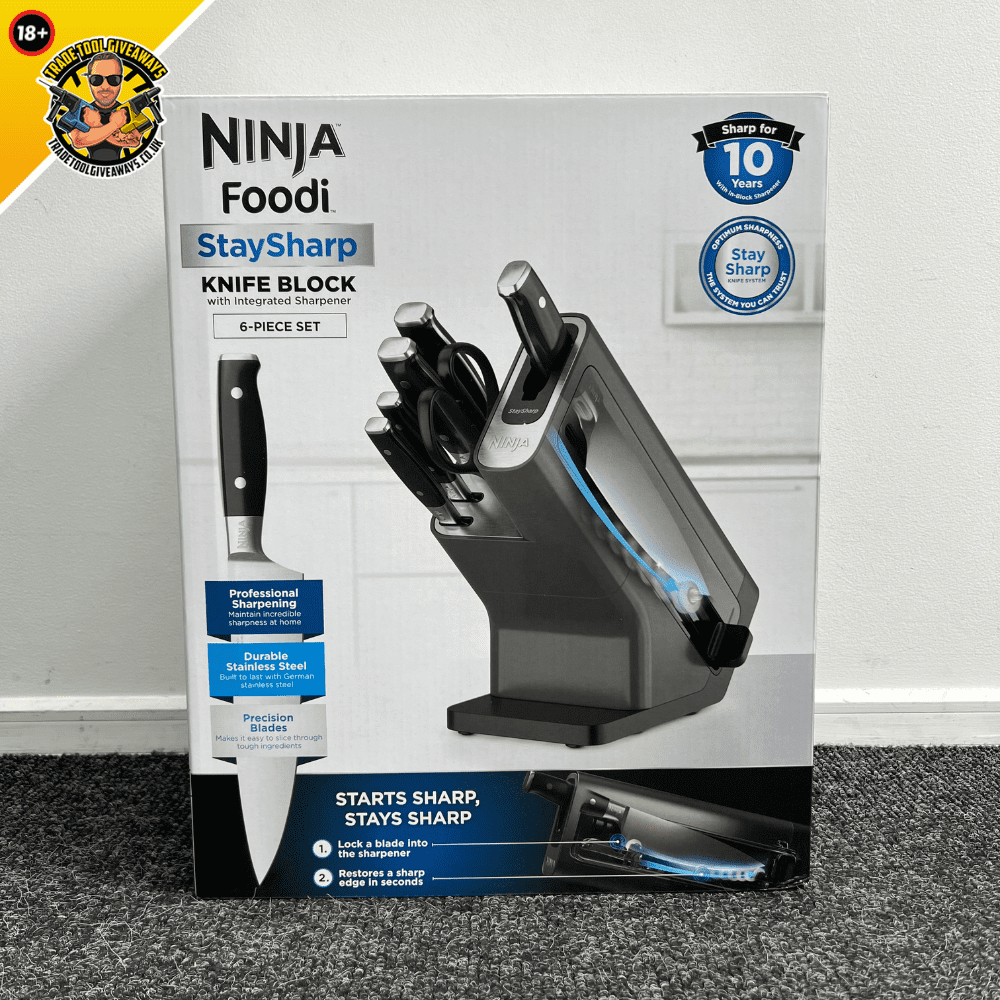 Ninja Foodi StaySharp 5-Piece Knife Set, Block & Sharpener