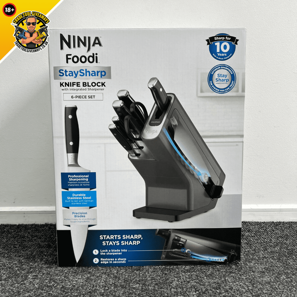 Ninja Foodi StaySharp Knife Block - Integrated Sharpener 6-Piece Set