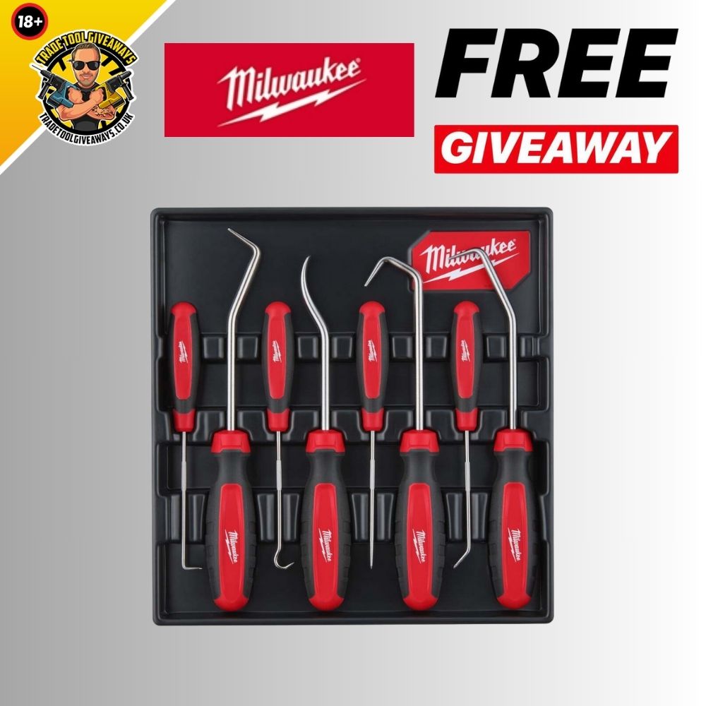 Free - Milwaukee 8pc Hook & Pick Set - Power Tool Competitions