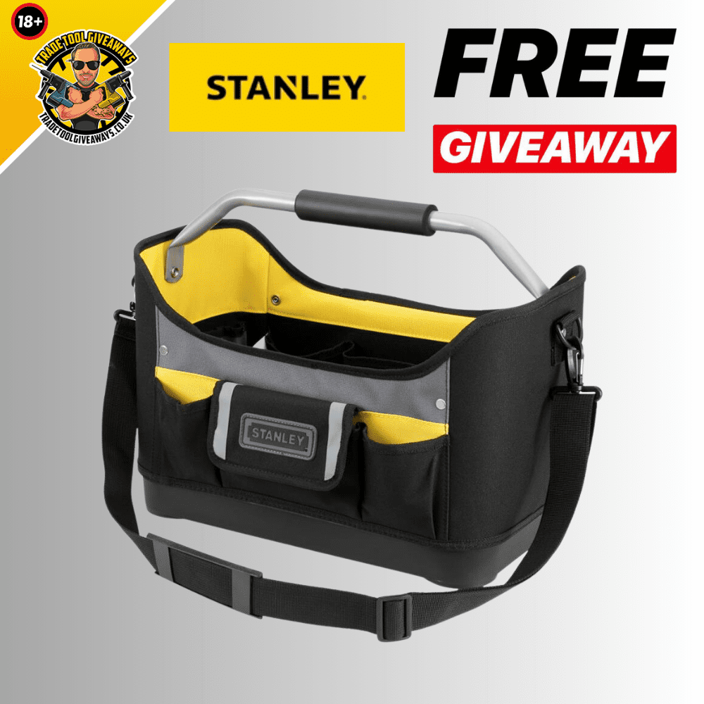 Free - Stanley Open Tote Tool Bag - Power Tool Competitions - Win