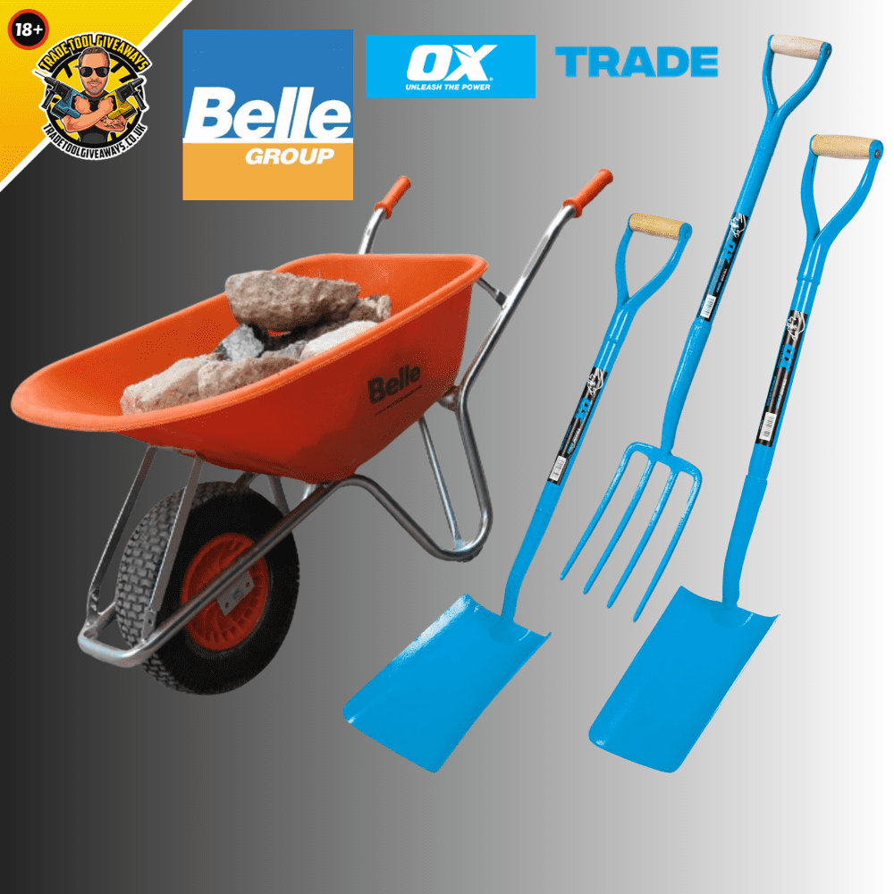 Belle Wheel Barrow Ox Tools Power Tool Competitions Win Vans