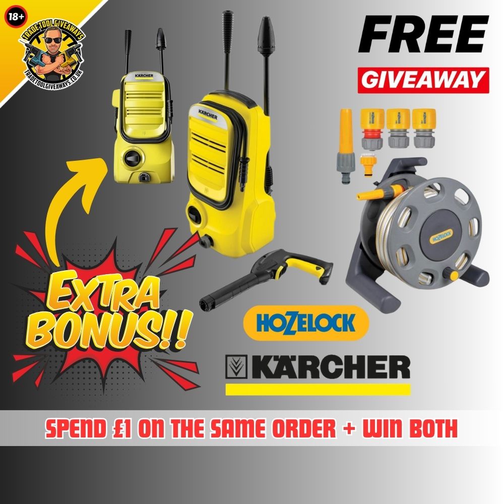 FREE - Hozelock Hose Reel & Hose - Spend £1 & Get Karcher K2