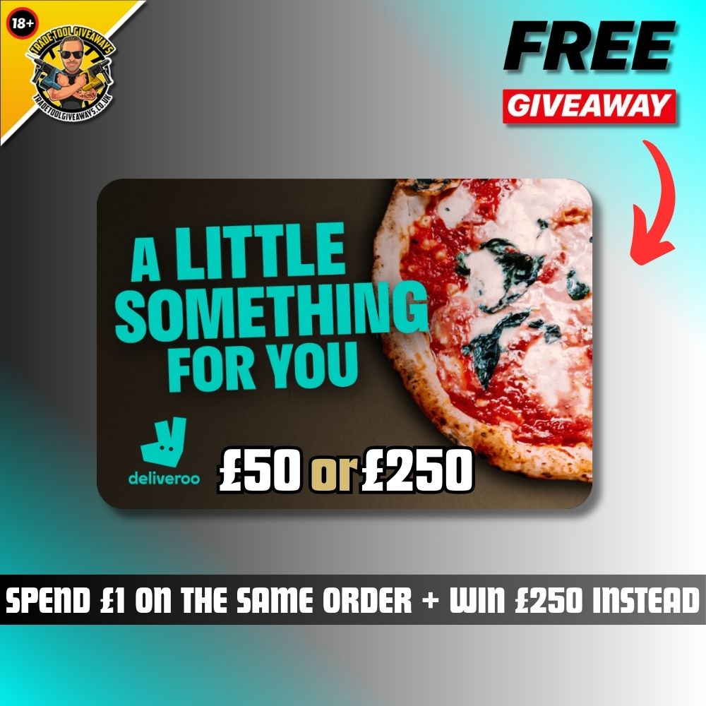FREE £50 Deliveroo Gift Voucher Spend £1 & Get £250 Deliveroo Gift