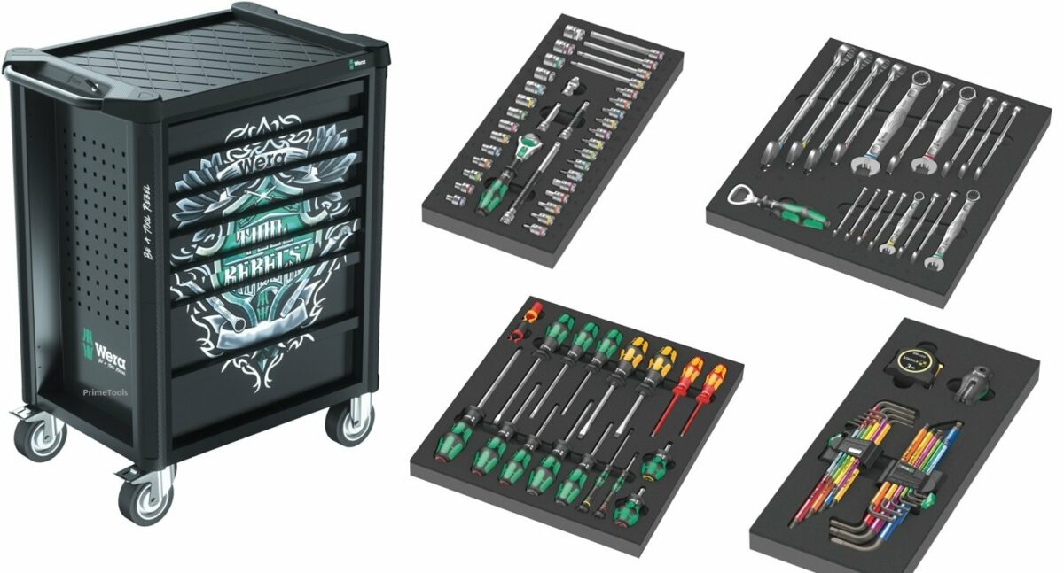 Wera 7 Drawer Roller Cabinet - 78pc Tool Kit In Foam Inlays - Image 2