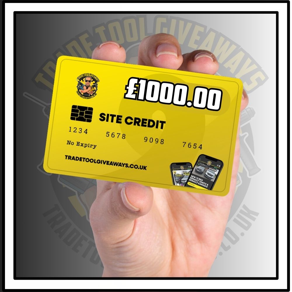 £1,000 TTG Site Voucher 12 Power Tool Competitions Win Vans