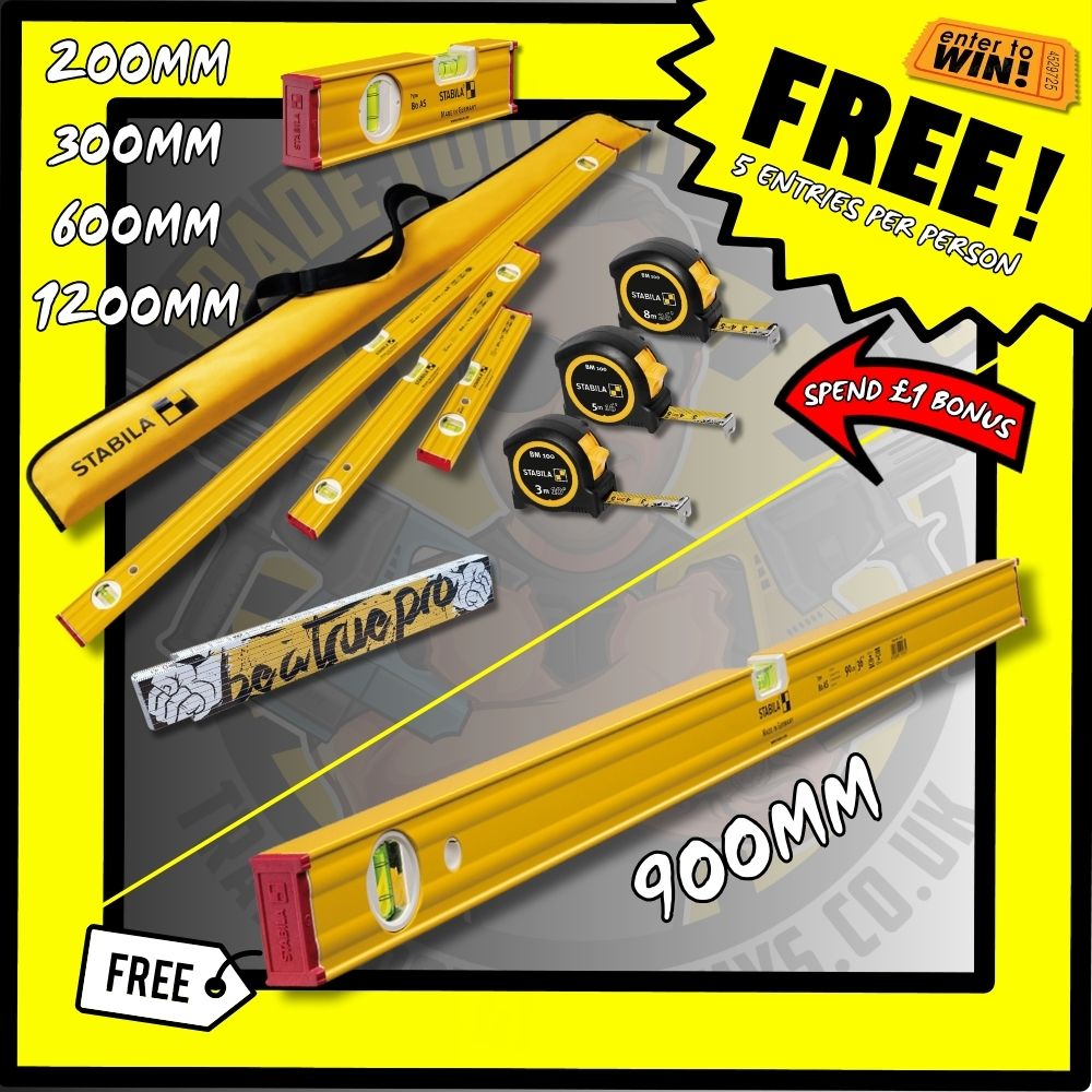 FREE Stabila 900mm Spirit Level Spend 1 For The Bonus Power Tool Competitions Win Vans Power Tools