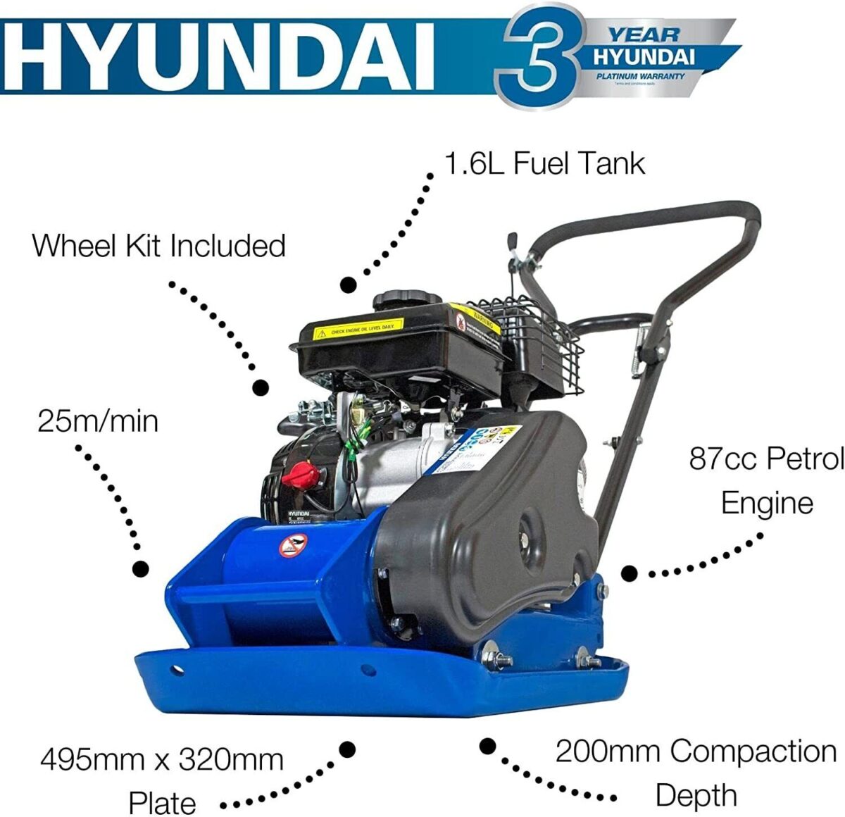 Hyundai Petrol Plate Compactor #2 - Image 4