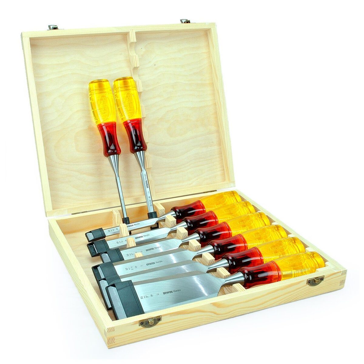 Irwin Marples M373 8 Piece Splitproof Bevel Edge Chisel Set - Image 2