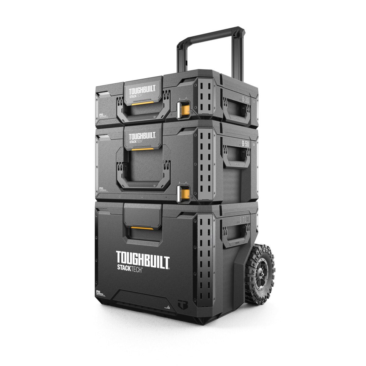 ToughBuilt StackTech 3pc Rolling Tool Box Set - Image 2