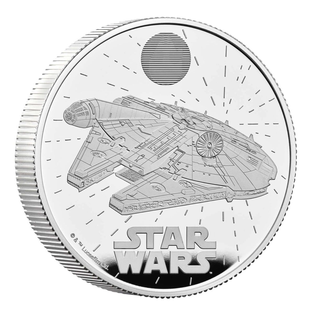 Star Wars Millennium Falcon 2024 2oz Silver Proof Coin - Image 2