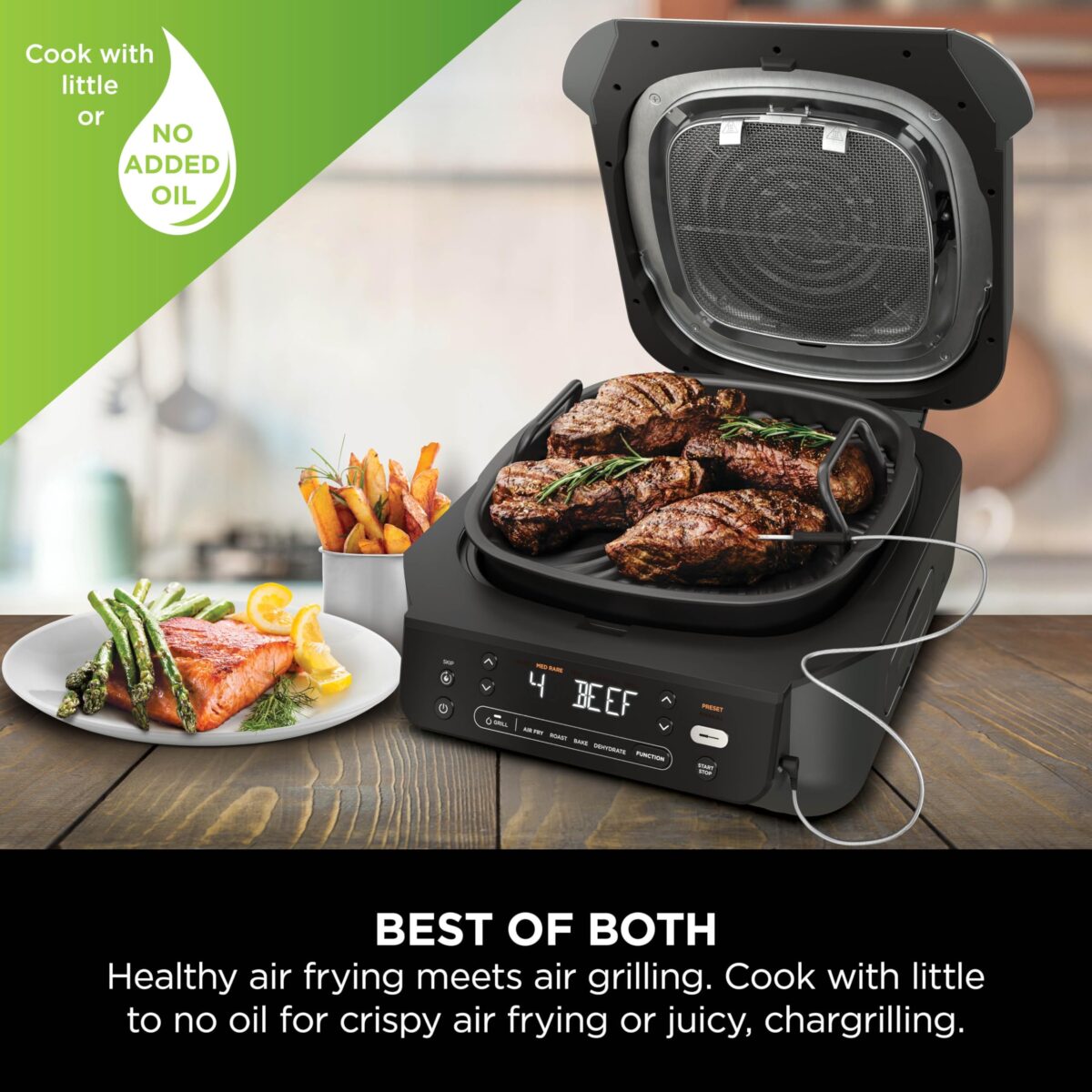New Ninja 5-in-1 Grill & Air Fryer With Smart Cooking System - Image 7