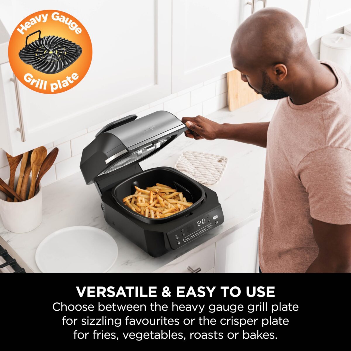 New Ninja 5-in-1 Grill & Air Fryer With Smart Cooking System - Image 5