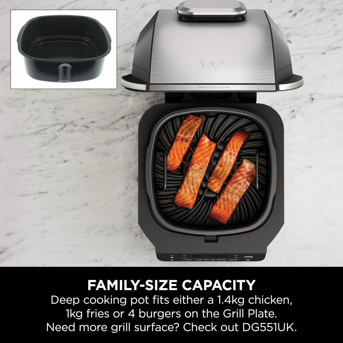 New Ninja 5-in-1 Grill & Air Fryer With Smart Cooking System - Image 6