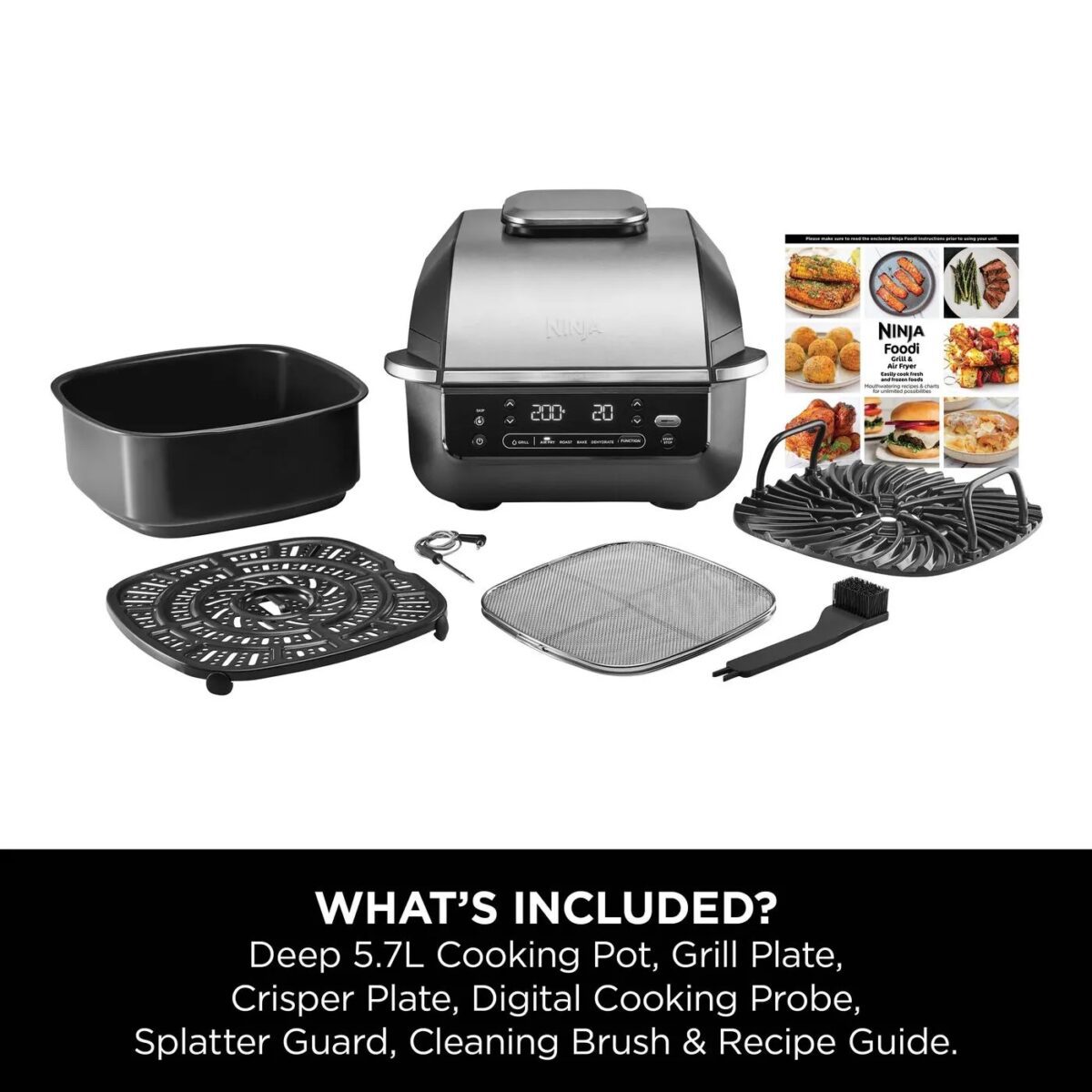 New Ninja 5-in-1 Grill & Air Fryer With Smart Cooking System - Image 3