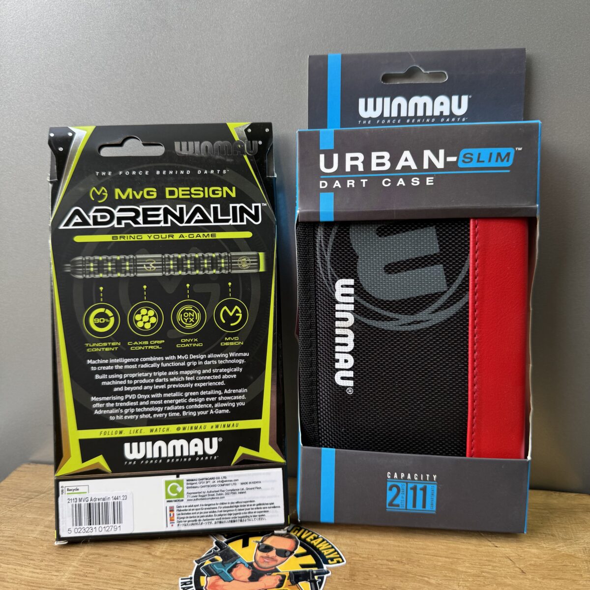 Auto Draw - Winmau MvG Adrenalin 90% Tungsten Steel Tip Darts & Case - Image 2