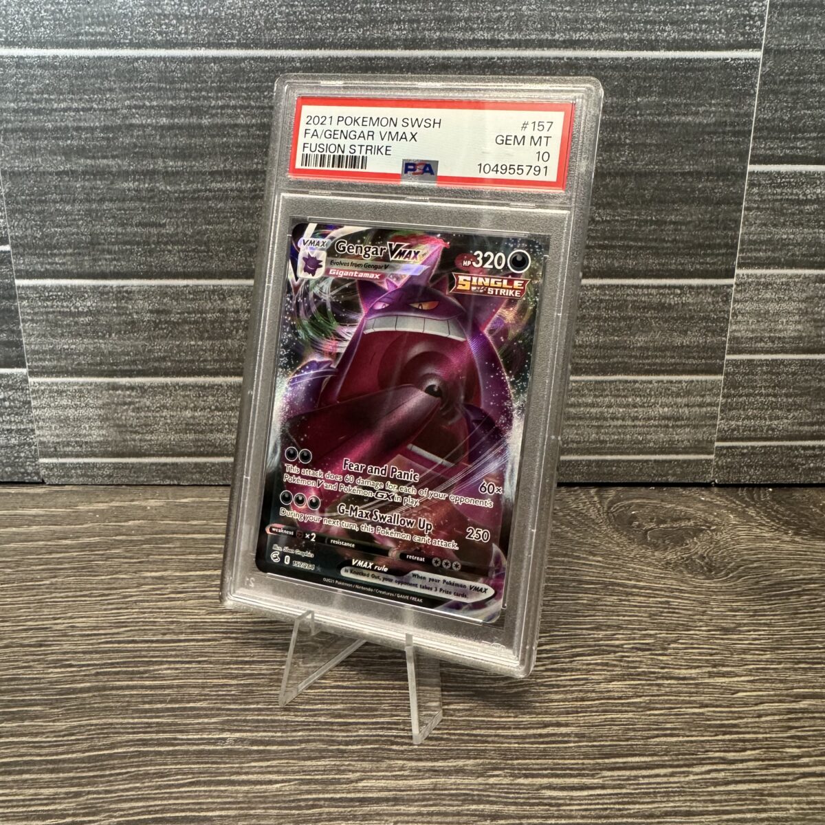 Auto Draw - Pokémon TCG: PSA 10 GEM MINT - 2021 Gengar VMAX - English - Fusion Strike - 157/264 - Image 2