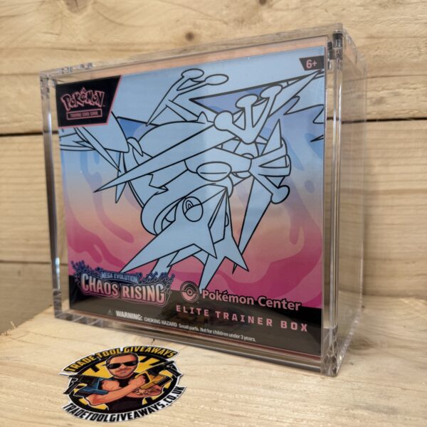 Auto Draw – Pokémon TCG: Mega Evolution-Chaos Rising Pokémon Center Elite Trainer Box In Acrylic Case