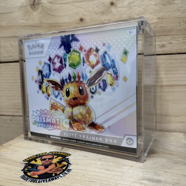 Auto Draw – Pokémon TCG Prismatic Evolutions Elite Trainer Box ETB in Acrylic Case
