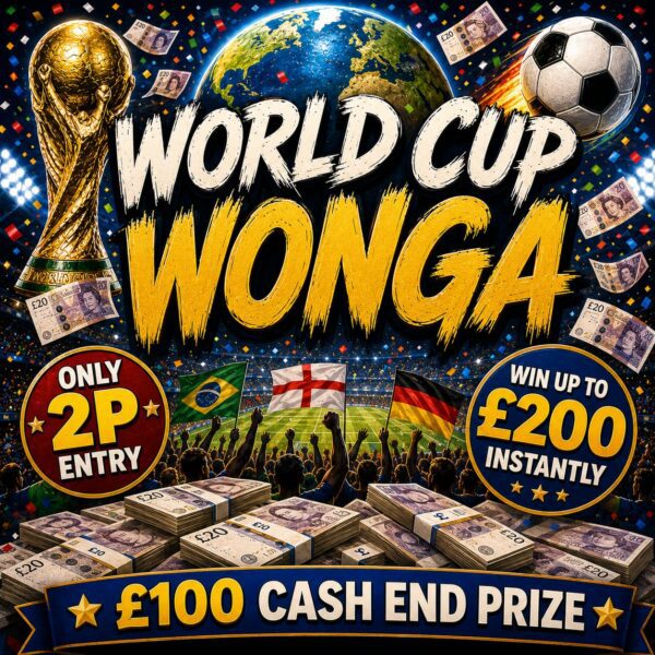 ⚽ World Cup Wonga – £100 Cash End Prize + MORE Instant Wins + Win Up To £200! 🏆
