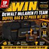 Auto Draw – Dewalt McLaren F1 Team Duffle Bag & 32pc Bit Set