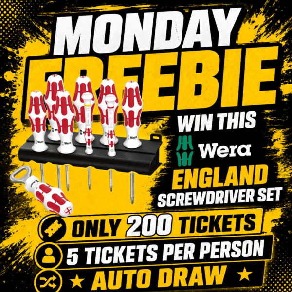 Auto Draw – Monday Wera England Screwdriver Set Freebie #4