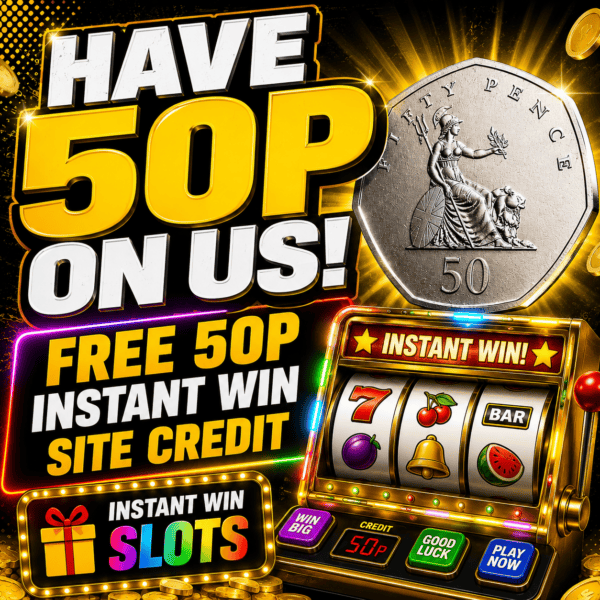 Auto Draw – FREE – Have 50p On Us!!! Every Ticket Wins 50p Credit Instantly!! NO END PRIZE