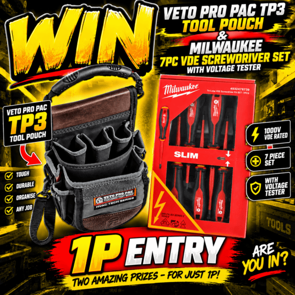 Auto Draw – Veto Pro Pac TP3 Tool Pouch & Milwaukee 7 Piece TRI-LOBE VDE SL/PH Screwdriver Set with Voltage Tester