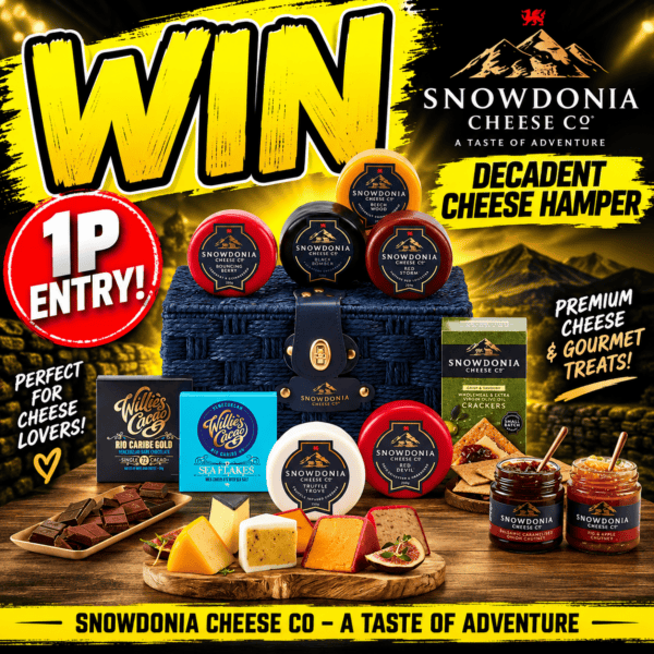 Auto Draw – Snowdonia Decadent Cheese Hamper