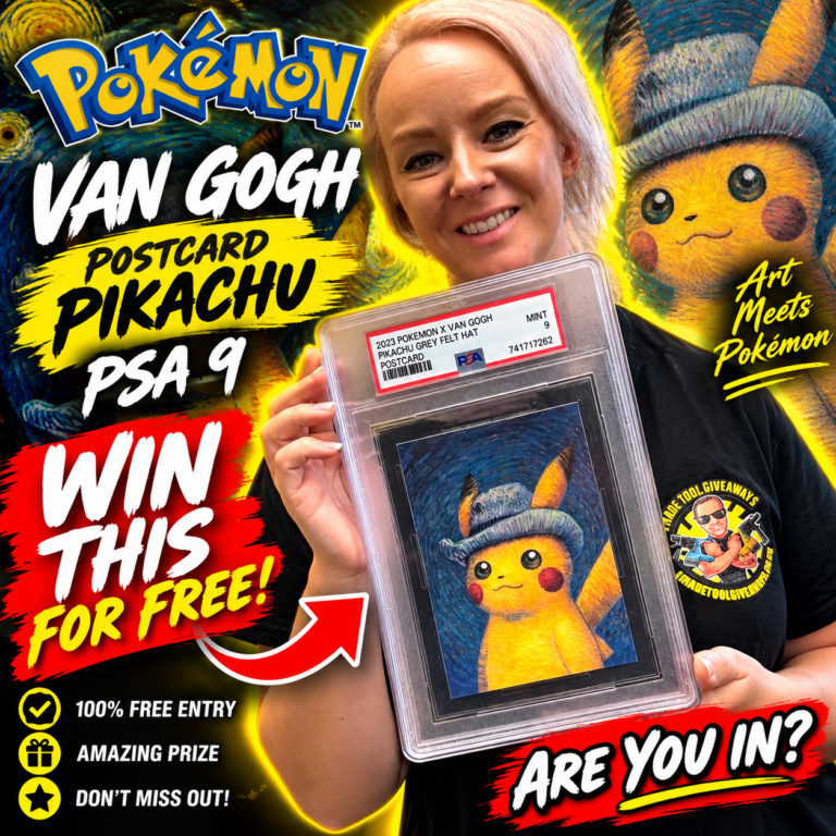FREE 2023 Pokemon X Van Gogh Postcard Pikachu With Grey Felt Hat PSA 9 Mint Pokemon Center