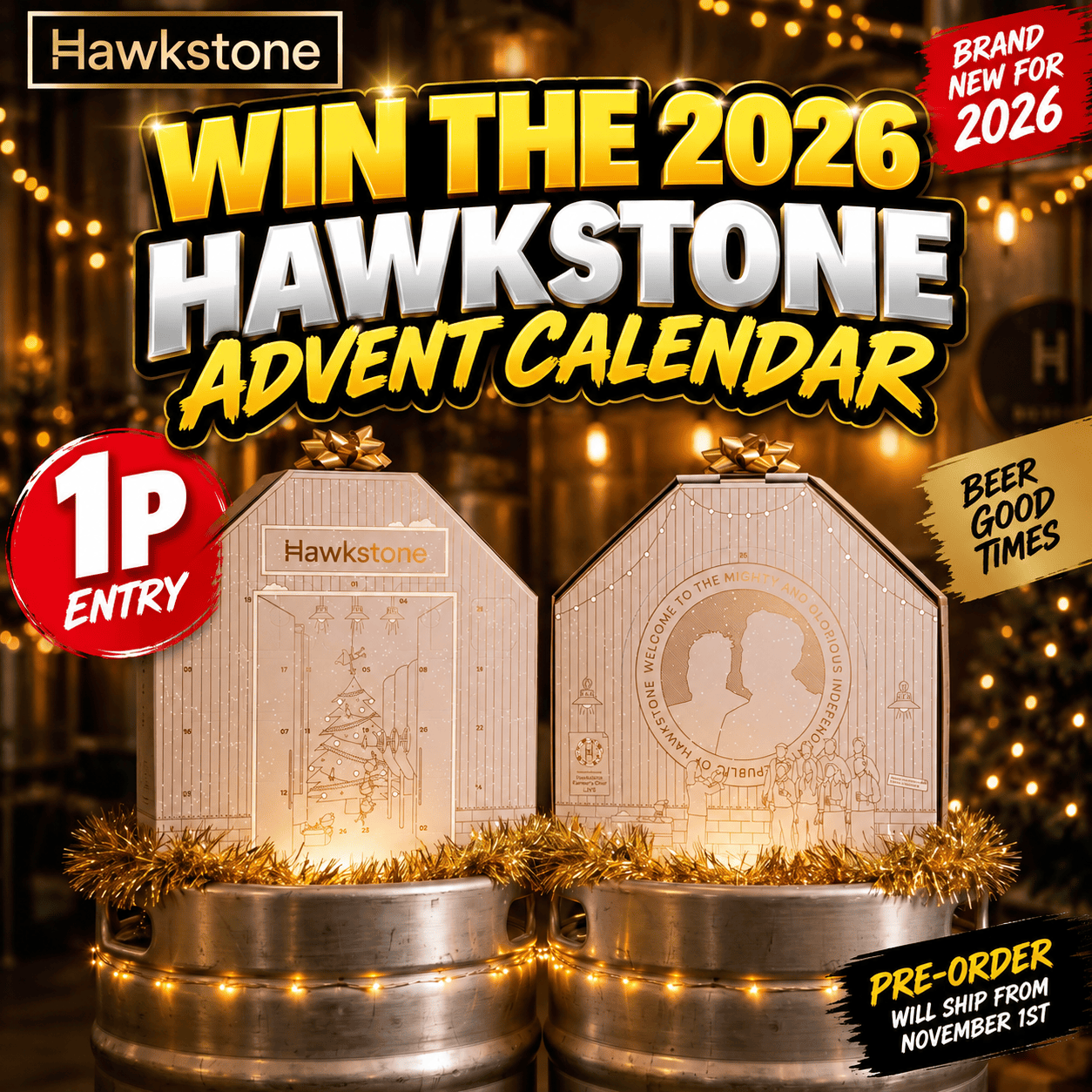 Auto Draw – The 2026 Hawkstone Advent Calendar The Brewery One