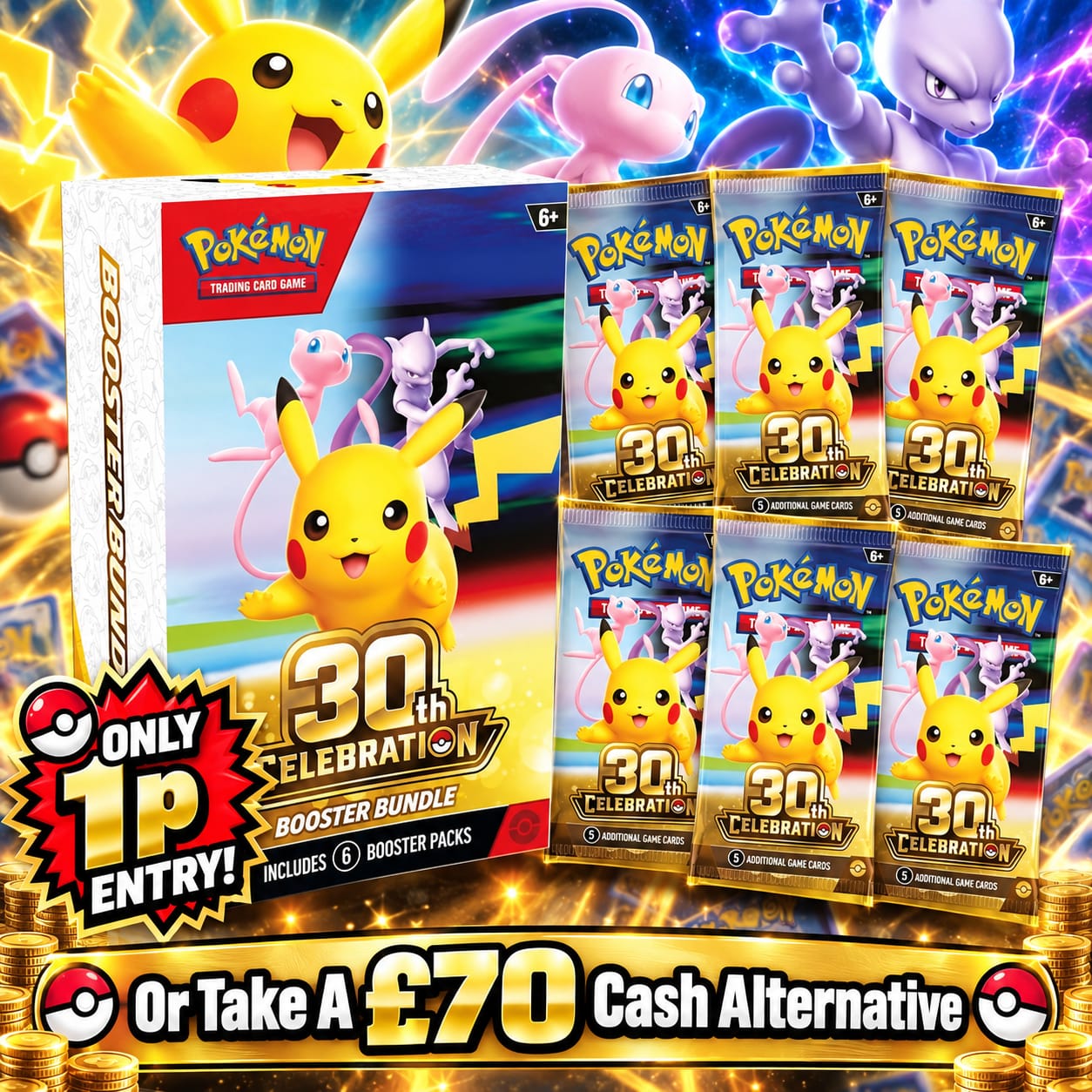 Auto Draw – Pokémon TCG: 30th Celebrations Booster Bundle