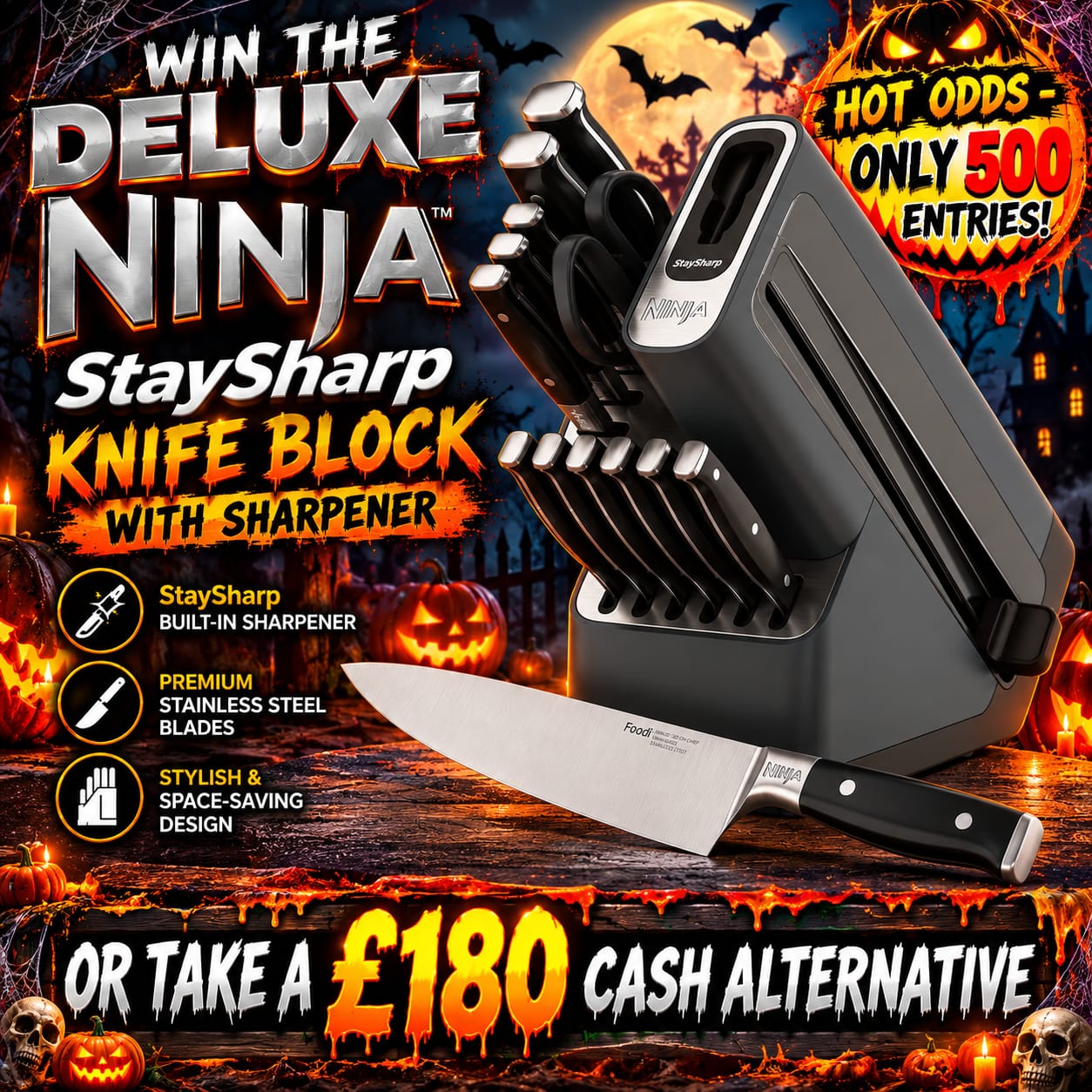 Ninja Foodi StaySharp Knife Block with Integrated Sharpener – Deluxe 14-Piece Set #2