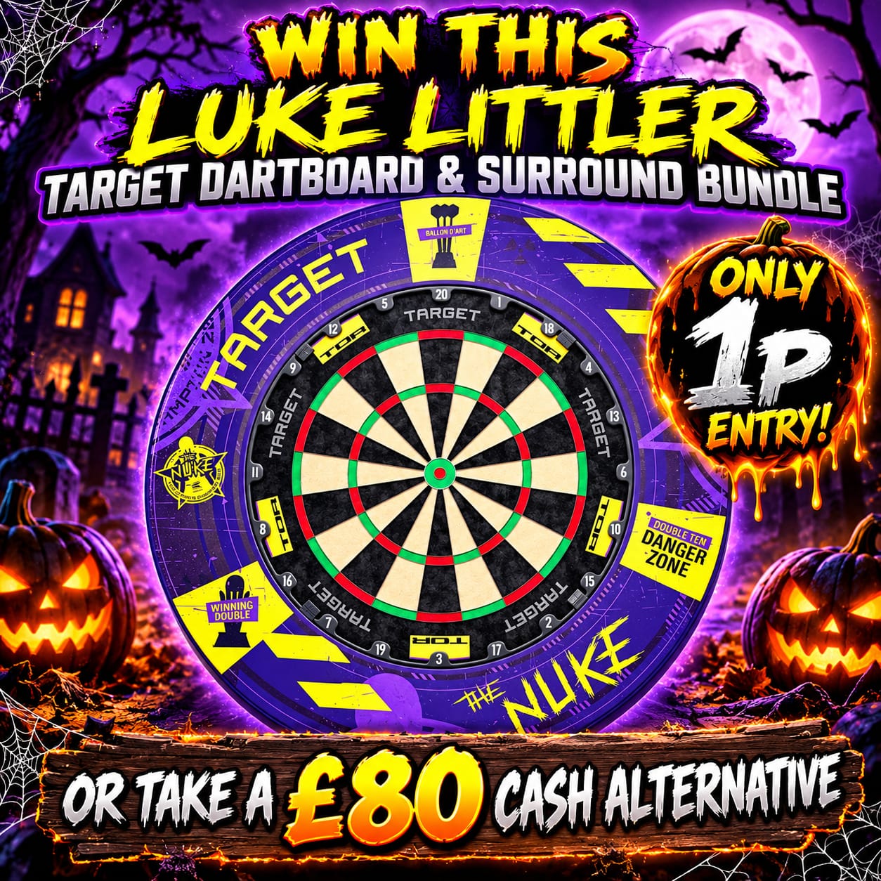 Auto Draw – Luke Littler Dartboard & Surround